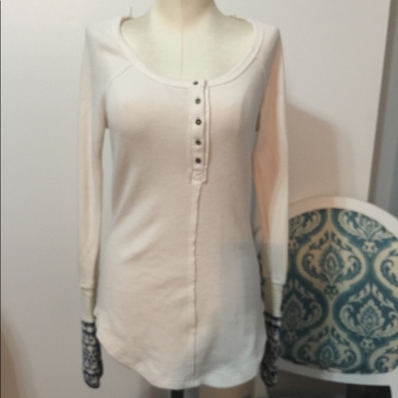 Free People ski lodge cuff thermal top Ivory - Picture 2 of 4